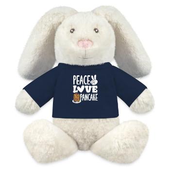 Friedliche Liebe Pancakes Genuss - MiniFeet® RecycelHase® Creme - French Navy - Vorne
