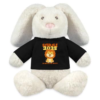 Écolier 2025 Inscription des jeunes filles à l’école 2025 Décoration - Lapin en peluche recyclé MiniFeet® Crème - noir - Devant