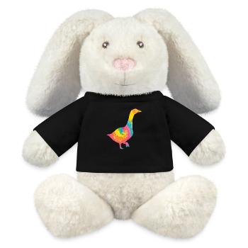 Gans - MiniFeet® RecycelHase® Creme - Schwarz - Vorne