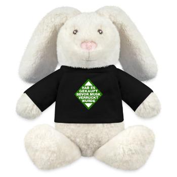 Hab es gekauft bevor Musk verrückt wurde Sticker - MiniFeet® RecycelHase® Creme - Schwarz - Vorne