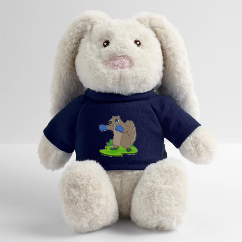 Beaver Boxer Gants de boxe Boxe Lapin en peluche recyclé MiniFeet® Crème