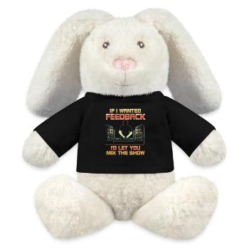 If I Wanted Feedback Sound Engineer - MiniFeet® RecycelHase® Bunny Cream - black - Front