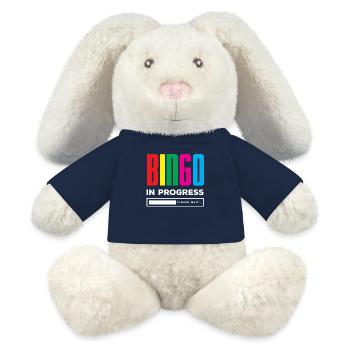 Bingo en cours Veuillez patienter Progrès - Lapin en peluche recyclé MiniFeet® Crème - bleu marine - Devant
