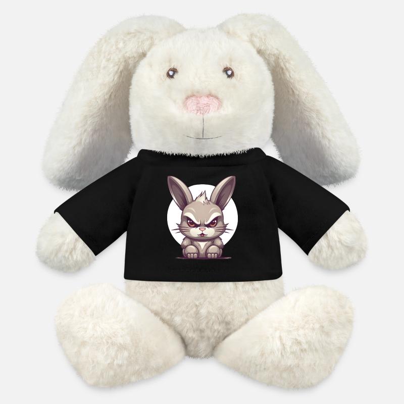 Grumpy Osterhase - MiniFeet® RecycelHase® Creme - Schwarz