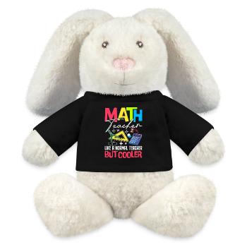 PROFESSEUR DE MATHÉMATIQUES - Lapin en peluche recyclé MiniFeet® Crème - noir - Devant