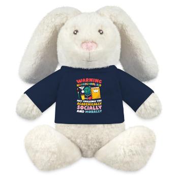 Attention homeschool child can make you academic, - MiniFeet® RecycelHase® Bunny Cream - french navy - Front