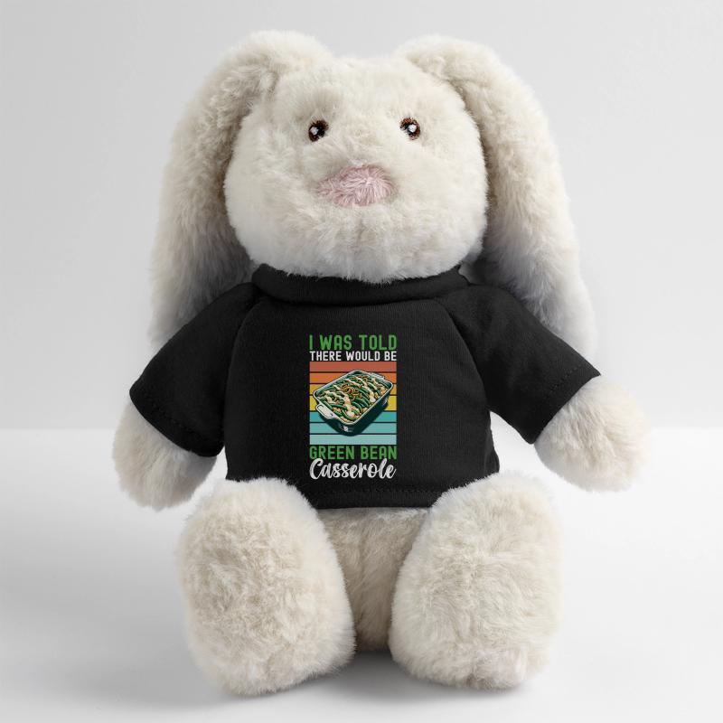 Casserole de haricots verts Lapin en peluche recyclé MiniFeet® Crème