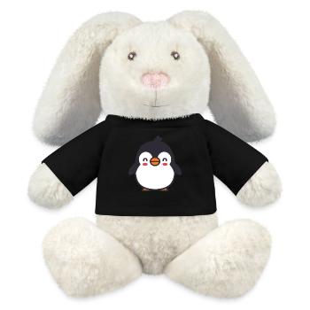 penguin - MiniFeet® RecycelHase® Bunny Cream - black - Front