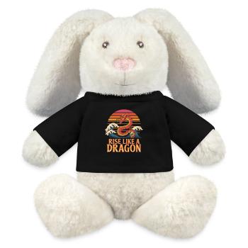 Erhebe Dich Wie Ein Drache Sonnenuntergang Wellen - MiniFeet® RecycelHase® Creme - Schwarz - Vorne