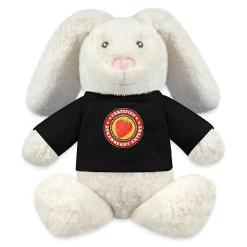 Erdbeeren Experte Strawberry Erdbeere Geschenk - MiniFeet® RecycelHase® Creme - Schwarz - Vorne