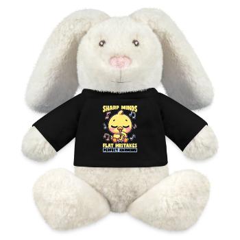 Music Teacher Sharp Minds Flat Mistakes Educator - MiniFeet® RecycelHase® Creme - Schwarz - Vorne