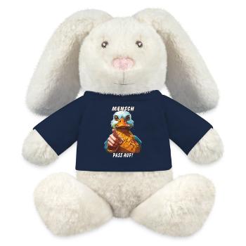 MENSCH PASS AUF! - MiniFeet® RecycelHase® Creme - French Navy - Vorne