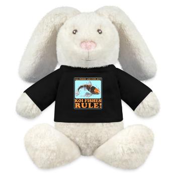 Poisson Koi Koi Nishikigoi Cadeau - Lapin en peluche recyclé MiniFeet® Crème - noir - Devant