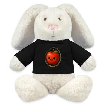 Apfel - MiniFeet® RecycelHase® Creme - Schwarz - Vorne
