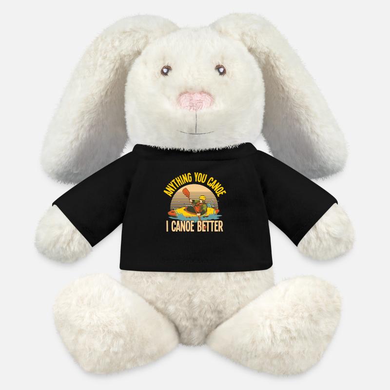 Kayaking - MiniFeet® RecycelHase® Bunny Cream - black