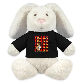 Franc - Lapin en peluche recyclé MiniFeet® Crème - noir - Devant