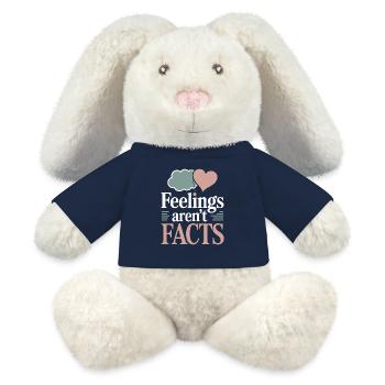 Therapie Affirmation Achtsamkeit Zitat Gefühle - MiniFeet® RecycelHase® Creme - French Navy - Vorne