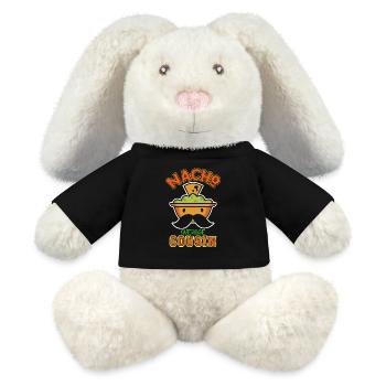 Nacho Average Cousin Humour Design - Lapin en peluche recyclé MiniFeet® Crème - noir - Devant