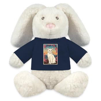 White Cat Cherry Blossom - MiniFeet® RecycelHase® Creme - French Navy - Vorne
