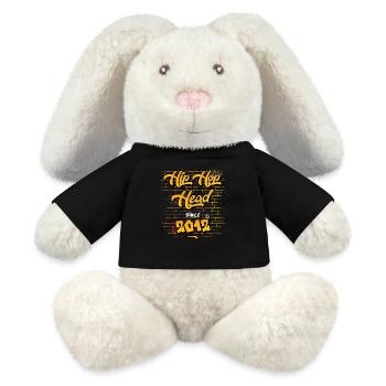 Hip-Hop Head Since 2012 - 13 Years of Fresh Beats - MiniFeet® RecycelHase® Bunny Cream - black - Front
