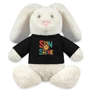 Sun Shine - super sommer design - MiniFeet® RecycelHase® Bunny Cream - black - Front