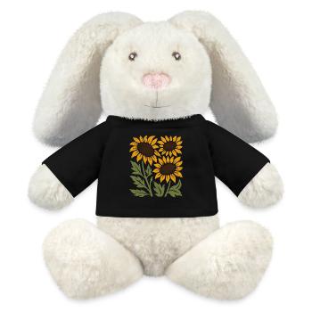 Boho Sonnenblumen - MiniFeet® RecycelHase® Creme - Schwarz - Vorne
