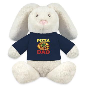 Lustiger Pizza Vater - MiniFeet® RecycelHase® Creme - French Navy - Vorne