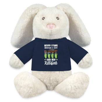 Killifish Oeuf Tooth Donut Aquarium - Lapin en peluche recyclé MiniFeet® Crème - bleu marine - Devant