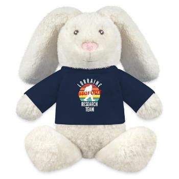 LORRAINE BIGFOOT RESEARCH TEAM - Lapin en peluche recyclé MiniFeet® Crème - bleu marine - Devant