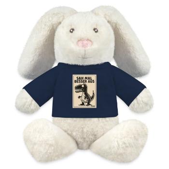 Lustiger Dino Spruch Sah mal besser aus - MiniFeet® RecycelHase® Creme - French Navy - Vorne