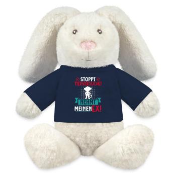 Tierschutz STOPPT TIERVERSUCHE NEHMT MEINEN EX - MiniFeet® RecycelHase® Creme - French Navy - Vorne