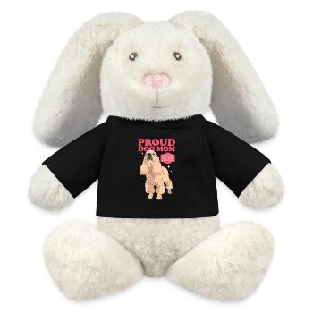 Cocker américain Spaniel Maman Cadeau - Lapin en peluche recyclé MiniFeet® Crème - noir - Devant