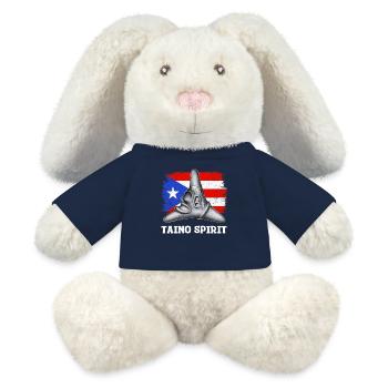 Taino Boricua Cemi Symbol - MiniFeet® RecycelHase® Creme - French Navy - Vorne