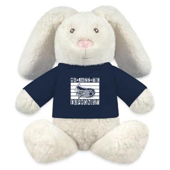 Baritone Player Ma-Jazz-Tic Euphonist Euphonium - MiniFeet® RecycelHase® Bunny Cream - french navy - Front