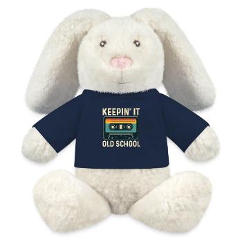 Keepin' It Old School Hip Hop Kultur Retro - MiniFeet® RecycelHase® Creme - French Navy - Vorne