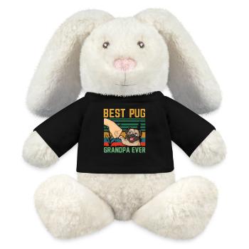 Meilleure chemise de grand-père carlin de tous les temps - Fête des pères vintage - Lapin en peluche recyclé MiniFeet® Crème - noir - Devant