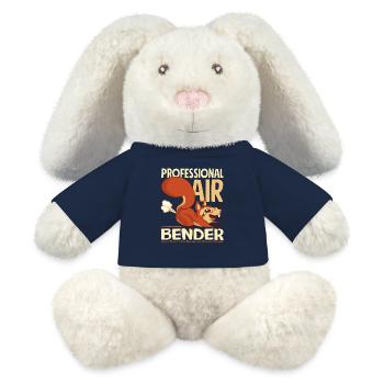 Public Fart Funny Inappropriate - MiniFeet® RecycelHase® Bunny Cream - french navy - Front