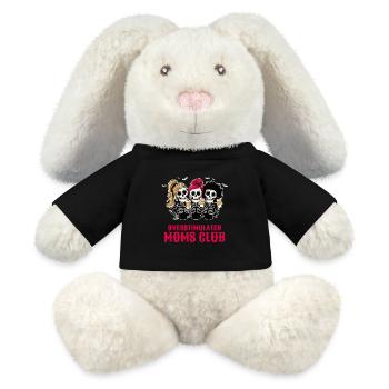 Überreizte Mütter Club Müde Mutter Kaffeeliebhaber - MiniFeet® RecycelHase® Creme - Schwarz - Vorne
