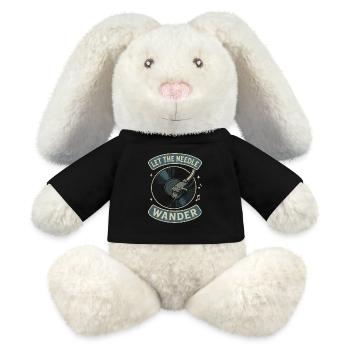 Let The Needle Wander Vinyl Record Lovers - MiniFeet® RecycelHase® Bunny Cream - black - Front