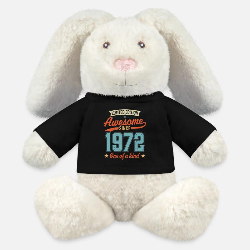 Genial seit 1972 - MiniFeet® RecycelHase® Creme - Schwarz