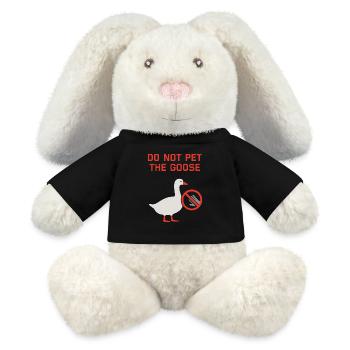Funny Gänse Meme Chaos Honk Zertifiziert Albern - MiniFeet® RecycelHase® Creme - Schwarz - Vorne