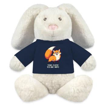 Derpy Fox avec l’énergie du personnage principal - Lapin en peluche recyclé MiniFeet® Crème - bleu marine - Devant