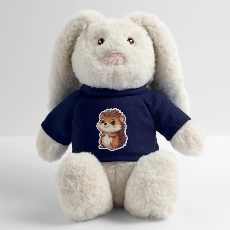 Hérisson Lapin en peluche recyclé MiniFeet® Crème