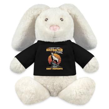 Funny Farm Animal Goat - MiniFeet® RecycelHase® Bunny Cream - black - Front