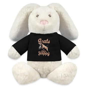 Funny Farm Animal Goat - MiniFeet® RecycelHase® Bunny Cream - black - Front