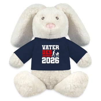 Vaterschaft VATER DES JAHRES 2026 LUSTIG - MiniFeet® RecycelHase® Creme - French Navy - Vorne