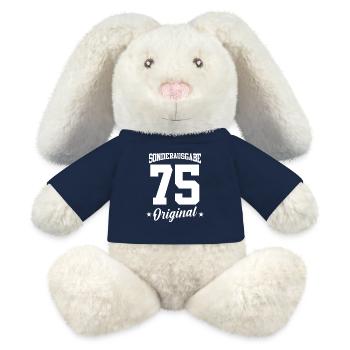 75 Birthday - MiniFeet® RecycelHase® Bunny Cream - french navy - Front