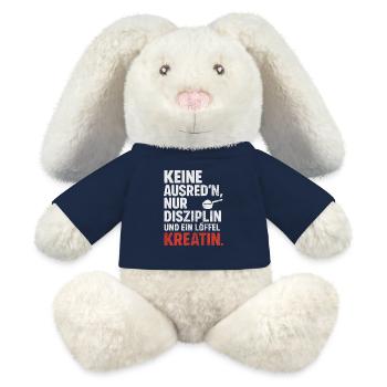 Keine Ausreden: Disziplin und Kreatin - MiniFeet® RecycelHase® Creme - French Navy - Vorne
