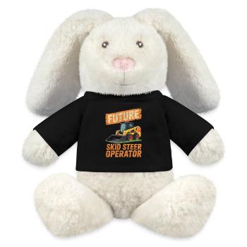 Skid Steer Operator Skid Steer Loader - MiniFeet® RecycelHase® Bunny Cream - black - Front