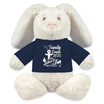 Croisière Famille 2025 Vacances d’été Famille - Lapin en peluche recyclé MiniFeet® Crème - bleu marine - Devant